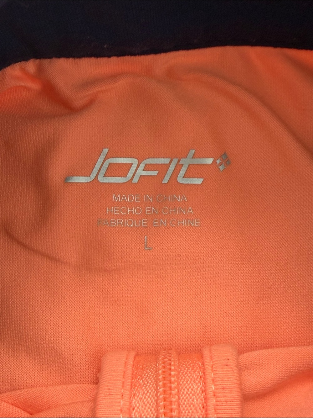 Jofit Coral Front Navy Long-Sleeve Half-Zip Performance Top - Picture 8 of 11